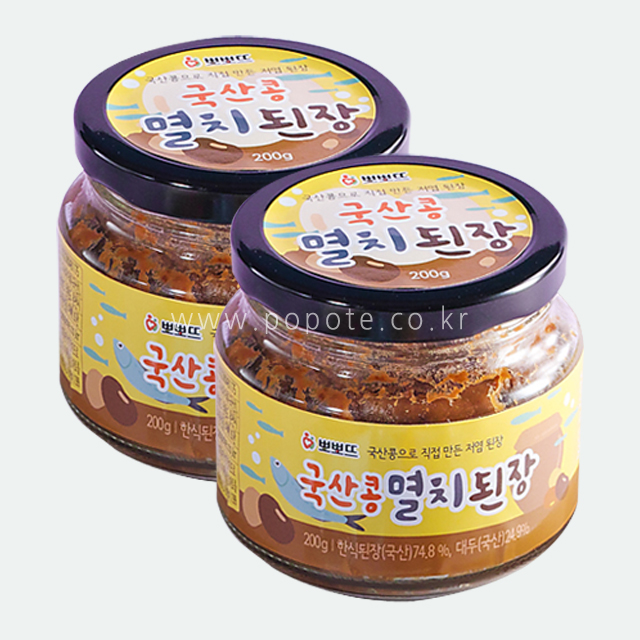 강원더몰,국산콩 멸치된장세트 (200g x 2통)